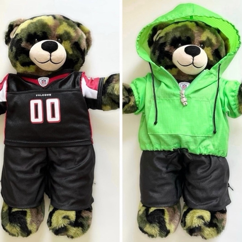 Build A Bear Football NFL Atlanta Falcons 00 Camouflage Jersey Stuffed Toy
